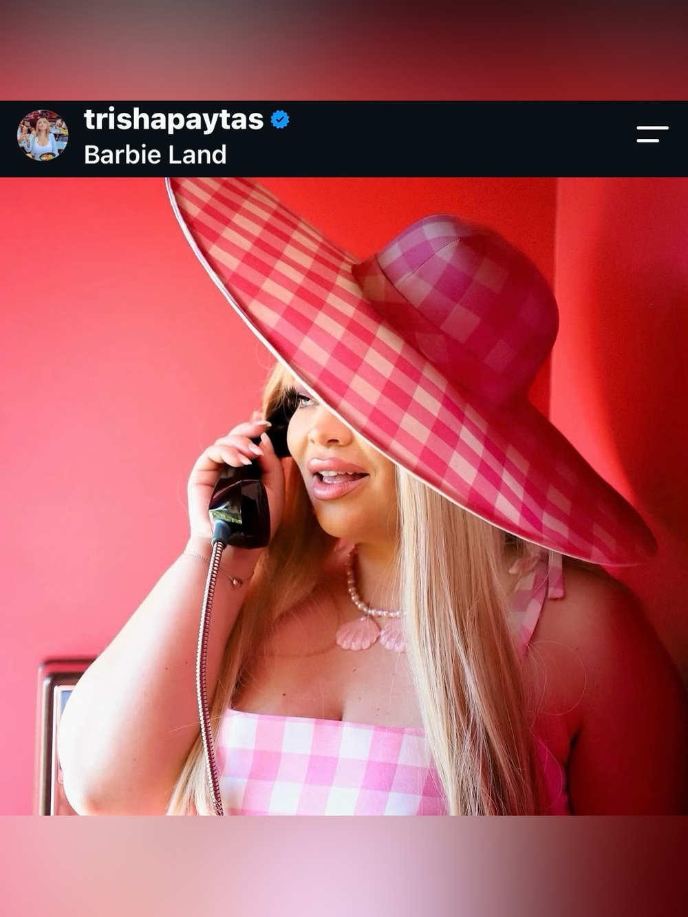 As Trisha wore in photo shoot -Wide brim Hat